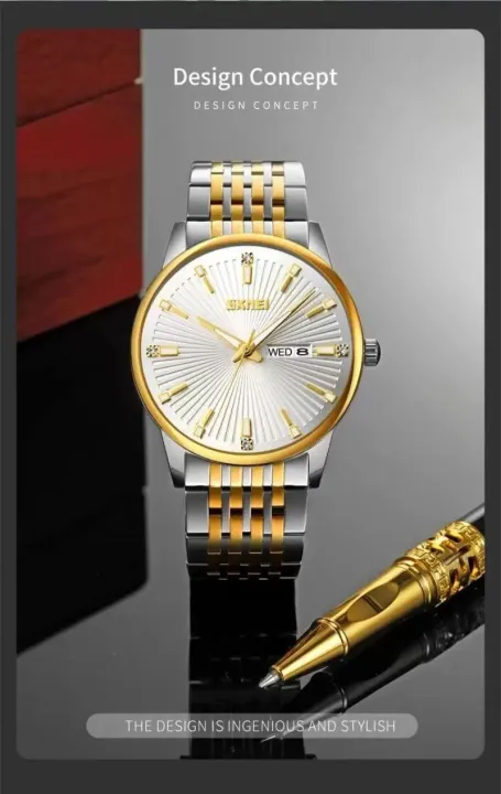 SKMEI%209323%20Luxury%20Stainless%20Steel%20Strap%20Date%20week%20Watch%20Fashion%20Japan%20movement%20Golden%20Tuton%20-%20Men%20-%20Image%204