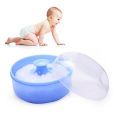 Soft and Safe Baby Powder Puff for Infants and Toddlers - Round Container Included. 