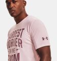 Under Armour Pink Project Rock Hardest Worker Short Sleeve T-shirt For Men 1357190-643. 