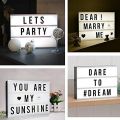 A4 Size LED Cinematic Letter Magnetic Light Box with 90 pcs Black Replaceable Letters. 