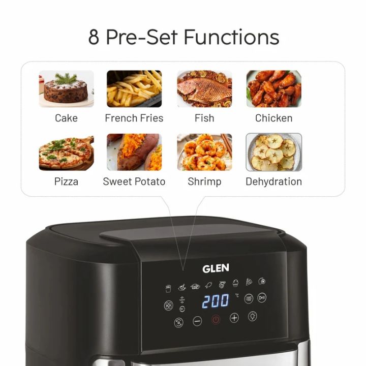 Glen%20%20Air%20Fryer%20Digital,%2012%20Litre%20Capacity,%208%20Pre%20Set%20Menu,%20Time%20and%20Temperature%20Control,%202000W%20-%20(SA%203040%20DSS)%20-%20Image%203