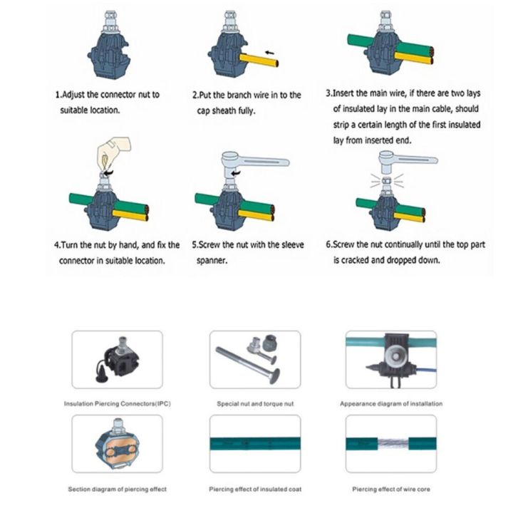 High%20Quality%2016-95%20mm%202%20Main%20Line%20Connector%20Clamp%20Insulation%20Piercing%20Connector%20No-Peeling%20Cable%20-%20Image%207