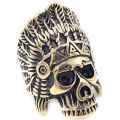 【Mega Sale】RG238 Vintage Men's Titanium Steel Trendy Men's Steel Ring Feather Ghost Head Ring. 