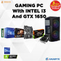 Gaming PC with Intel i3 and GTX 1650. 