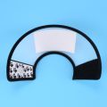 Elizabethan Dog Cat Pet Wound Healing Cone E- Collar White with Black. 