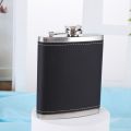 Portable Stainless Steel Hip Flask PU Leather Wrapped 9oz Whisky Flagon Leakproof Liquor Flask Wedding Party. 