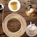 7pcs Natural Bamboo 0.6 Inch Wide Strips Coil Flat Reed Basket Rattan Flat Cane Reed Strips Flat Cane Reed Bamboo Rattan Cane Strips DIY Crafts. 