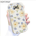 Hontinga for Xiaomi Poco X3 NFC Poco X3 Pro Back Cover Flower Cream Wavy Edge Silicone Phone Case. 