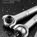 Portable Dual-purpose Ratchet Wrench Socket Forward and Reverse Magnetic Screwdriver Bit High Speed 270° Adjustable Screwdriver Repair Tool. 
