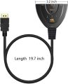 4K HDMI Switcher - 3 In 1 Output with Pigtail Cable - UDH HDR 3D Full HD 1080p HDCP - 3 to 1 HDMI Splitter. 