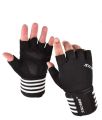 SND Black/White Gym Gloves With Elastic Wrist Support. 