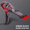 Ikonic Professional Pro 2200 Hair Dryer with 2 heat nozzles and 1 diffuser (Red & Black). 