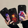 Marvel Spider-Man Phone Case Compatible For IPhone 11 XR 14 13 15 12 11 Pro Max 7Plus 7 6 8 6S Plus X XS MAX Captain America Shockproof Cover. 