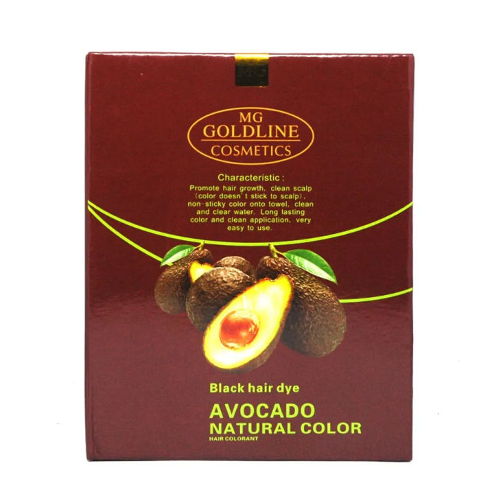 MG Goldline Avocado Natural Color Black Hair Dye 100 ml x 2