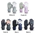 Waterproof Fleece Winter Touch Screen PU Leather Snow Gloves Riding Gloves Ski Gloves. 