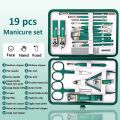 Makeup Set Nail Art Bag Set Nail Clipper Set Pieces High Quality 19 Pack Nail Clippers Stainless Steel Band Folding Scissors Beauty Tools. 