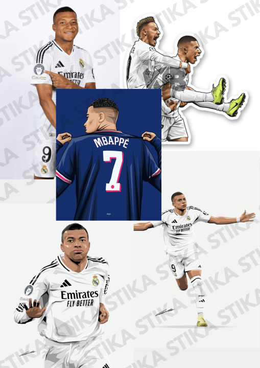 Kylian%20Mbapp%C3%A9%20Stickers%20Pack%20of%2025%20/%2050%20PCS%20%20%E2%80%93%20Waterproof%20for%20Laptop,%20Guitar,%20Bike%20&%20Bottles%20-%20Image%202