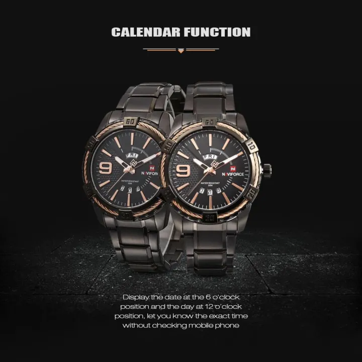 NAVIFORCE%20%20Nf9117%20Luxury%20Stainless%20Steel%20Watch%20For%20Men%20-%20Black/Rosegold%20-%20Image%205