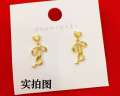 Vieam Gold Filled Live Streaming Same Style Little Elephant Full Circle Blessing Character Bowknot Rose Vine Stud Earrings. 