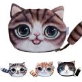 New Coin Change Purse Cute Design Big Face Small Tail Cat Coin Bag with Zipper Cartoon Cat Zero Wallet Cat Head Meow. 