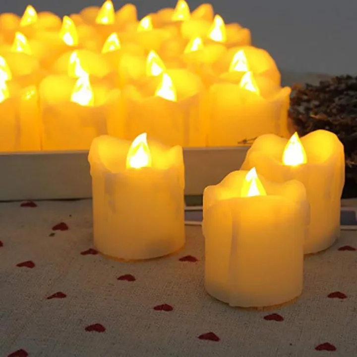 Vylon%20LED%2010%20Pcs%20(Golden%20Red)%20Melting%20Shaped%20Candles%20Pack%20Unscented%20Votive%20LED%20Candles%20With%20Free%20Battery%20Cells.%20-%20Image%202