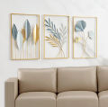 PREMIUM DECOR HUB Metal Wall Decor Leaf Frame Wall Hanging Decoration, items Set of 3 Metal Wall Art Home Decor for Living Room Office Bedroom. 