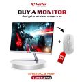Vartex 24" Frameless Gaming Monitor – 100Hz Refresh Rate , Full HD, IPS Panel with Built-in Speakers  | Eye Care | FreeSync. 