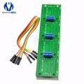 MAX7219 LED Microcontroller 4 In 1 Display With 5P Line Dot Matrix Control Module for Arduino 8 x 8 Dot 5V Common Cathode. 