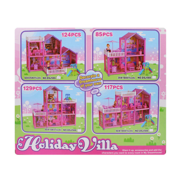 Holiday%20Barbie%20Dream%20Dollhouse%20Villa%20Play%20Set%20For%20Kids%20-%20Image%203
