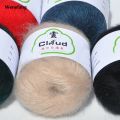 Wenefang Wholesale 25g/lot DIY Thin Soft Mohair Wool Yarn Angora Laine Cashmere Original Hand Knitting Crochet Thread Plush Lanas Freeshipping. 