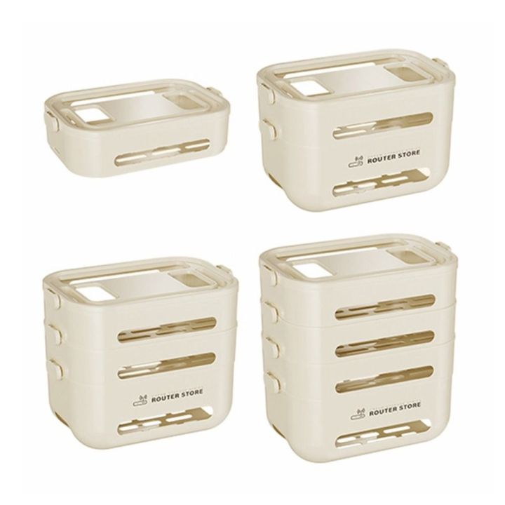Practical Multi-layer Router Storage Box Detachable Discreet Storage TV Cable Organizer Space-Saving Cable Management Hidden Shelf