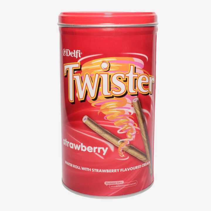 Delfi Twisted Strawberry Water Roll Biscuit -500g
