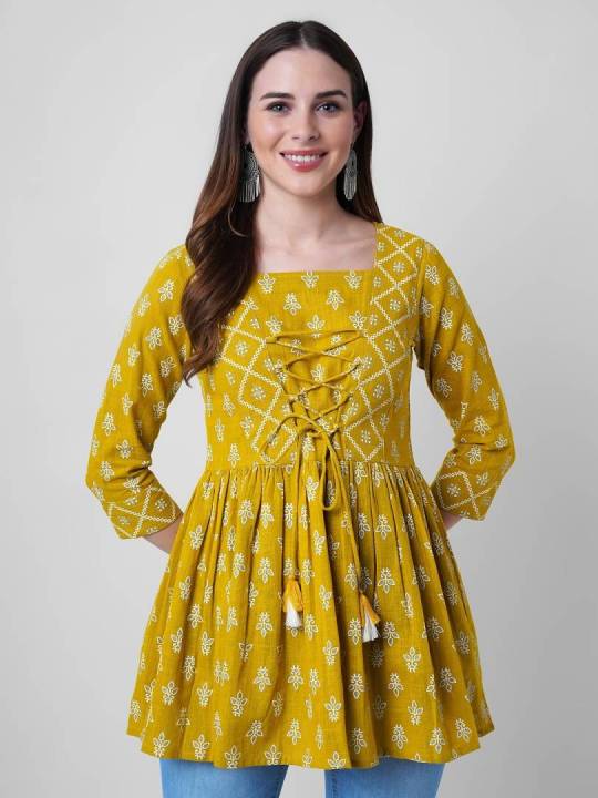 Casual%20Regular%20Sleeves%20Printed%20Women%20Multi%20color%20Tops%20Rayon%20girls%20women%20tops%20for%20party%20soft%20cloth%20-%20Image%202