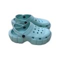 New Summer Plain Blue Crocs Slipper For Women (701). 