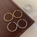 【Top Picks】Celin Metal Rhomboid Earrings Women's 2023 New Fashion Distinctive Ear Ring Circle Earrings. 