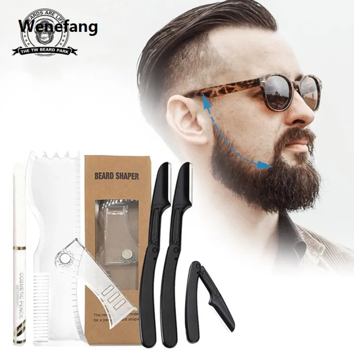 Wenefang%20Beard%20Shaper%20Kit%20-%20Complete%20Shaping%20Styling%20Tool%20-%20Adjustable%20Sales%20promotion%20Shaper,%20Razors,%20Barber%20Pencil%20-%20Beard%20Stencil%20Guide%20Template%20-%20Image%203