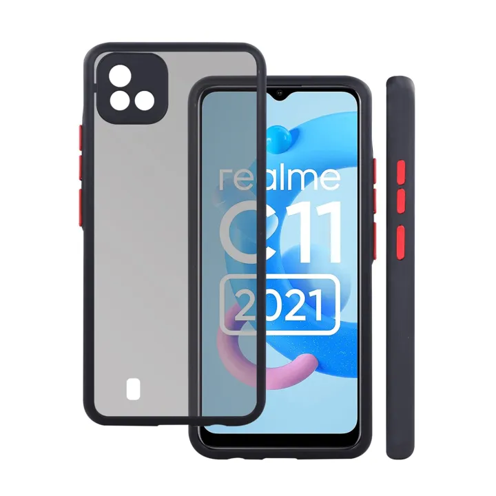 Realme%20C11%20(2021)%20Back%20Cover%20Protective%20Shockproof%20Matte%20%7C%20360%20Degree%20Protection%20%7C%20Hard%20Back%20Smoked%20Case%20Cover%20-%20Image%202