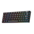 ZA646 Keyboard RGB USB Mechanical Gaming Keyboard 64 Keys Wired Detachable Cable Portable Gamer Keyboard Blue Switch Key caps. 