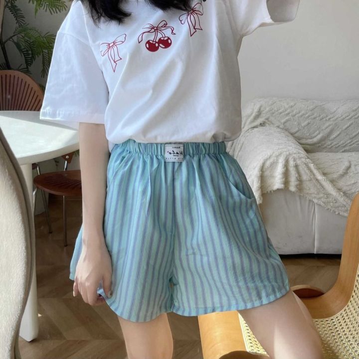 Soft%20Spring%20Summer%20Casual%20Shorts%20Women%20Baggy%20High%20Waist%20Stripe%20Short%20Pants%20Chic%20with%20Pocket%20Thin%20Loose%20Shorts%20Girls%20-%20Image%205