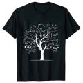 HOT Calculus Algebra Tree Math Teacher Geek T Shirts Graphic Tops Streetwear Men's Clothing Short Sleeve Tees Summer T-shirt Men. 