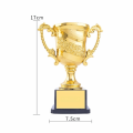 New Gold Gold Trophy Awards Rose Plastic Prize Cup School Rewarding Supply Magnolia Award Cup School Competition. 