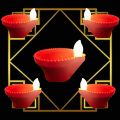 Led Light Water Sensor Diya Artificial Flameless Candle All Occasions Ganapati Navratri Diwali Wedding Party (12-Diya). 