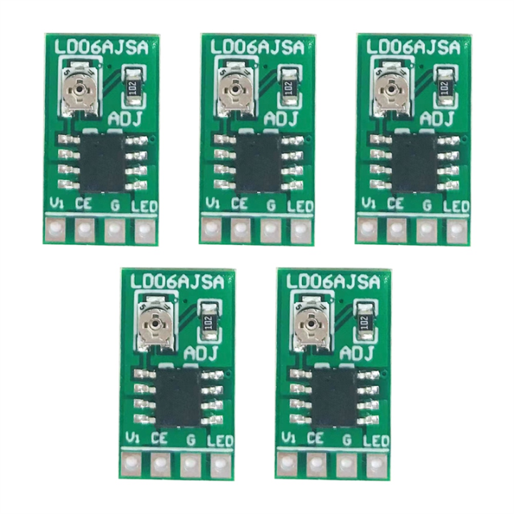 ARELENE 5PCS 30-1500MA Adjustable Constant Current LED Driver DC 3.3V 3.7V 4.2V 5V PWM Control Board Buck Power Module