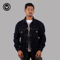 Wraon Dark Blue Solid Premium Baggy Denim Jacket For Men - Fashion | Jackets For Men | Men's Wear | Denim Jackets |. 