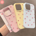 Fresh Sweet Romantic Dreamy Dopamine Cute Cherry Case Compatible for IPhone 13 15 16 11 14 12 Pro Max 15 16 14 Plus 14 16 15 13 Pro 16E Liquid Silicone Luxury Skin Feel Soft Case. 
