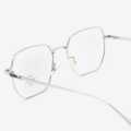 Square Metal Shape Metal Frame Hardcoat Glasses For Unisex. 