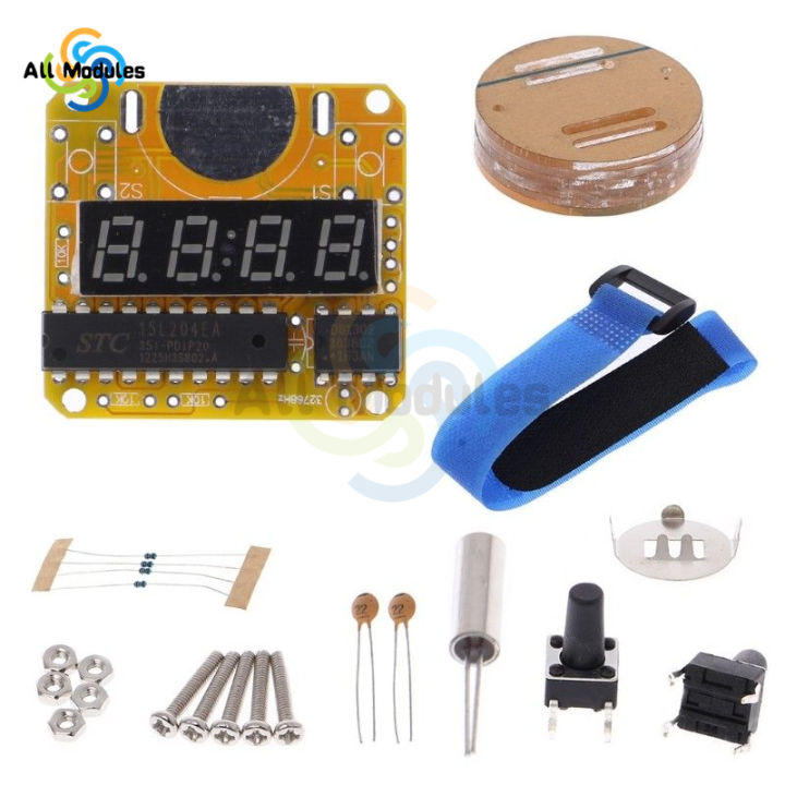 Digital Watch Electronic Clock Kit Single-chip LED Watches Electronic ...