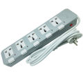 5-Port Universal Extension Cord with Surge Protector & Individual Switches – 2m Cable, 2500W 13A – Multiplug Power Strip for Home, Office & Travel Use. 