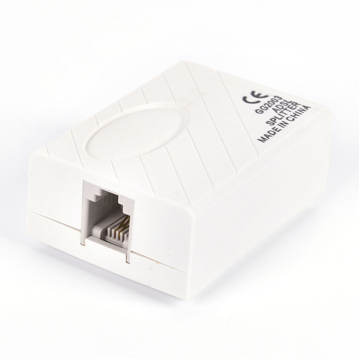 RJ11 Cable Line ADSL Fax Modem Phone Network Jack Micro Filter Splitter ...