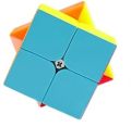 2X2 Cube Multicolored Rubiks Cube. 